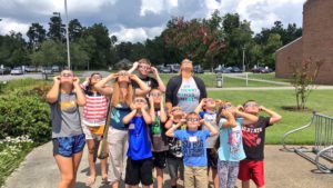 4-H'ers checking out the 2017 solar eclipise