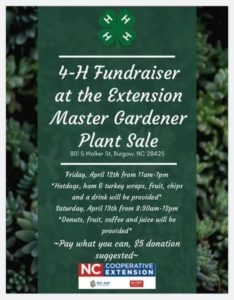 Cover photo for 4-H Fundraiser at the 2019 EMGV Plant Sale!