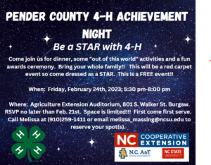 Cover photo for Pender County 4-H Achievement Night