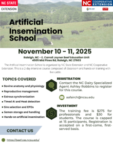 Cover photo for 2025 Fall Artificial Insemination School for Producers and Students